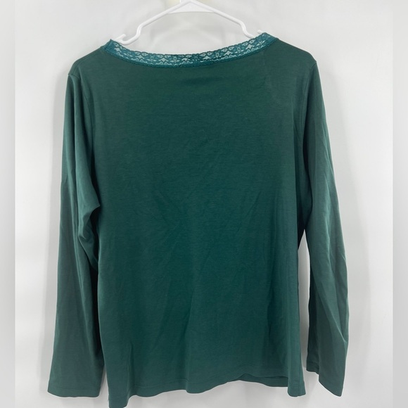 Peruvian Connection green blouse long sleeve M - Picture 7 of 7